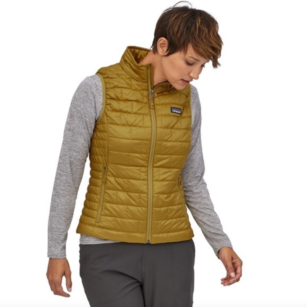 Women’s Patagonia nano puff yellow vest